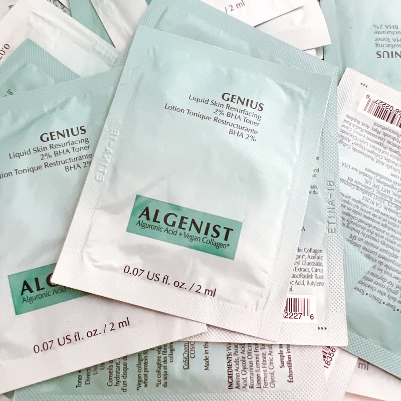 Sample Nước Hoa Hồng Giảm Mụn Algenist GENIUS Liquid Skin Resurfacing 2% BHA Toner