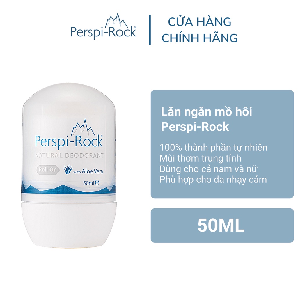 Lăn khử mùi tự nhiên thuần chay Perspi-Rock 50ml