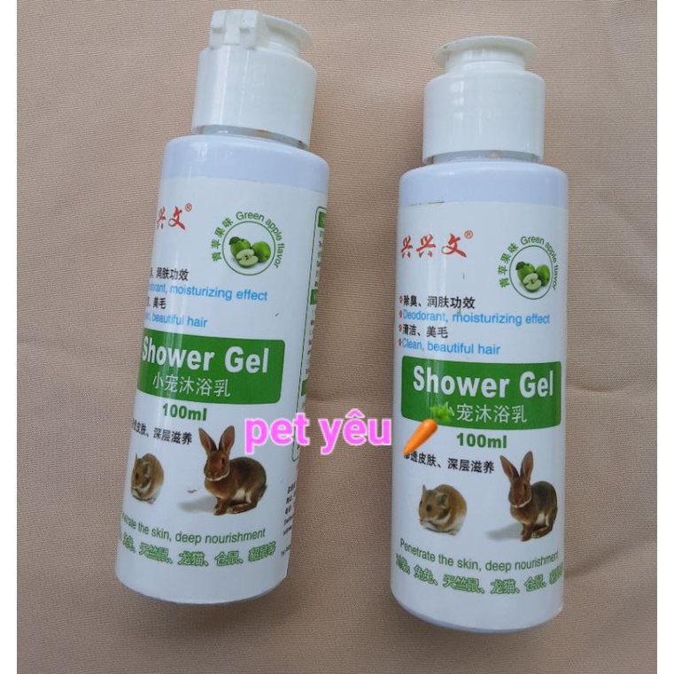 Sữa tắm gel hương táo ❤️ FREESHIP❤️ làm sạch cho thỏ bọ chuột lang và bọ ú