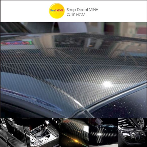 Decal carbon đen bóng 5D cao cấp