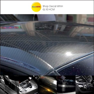 Decal carbon đen bóng 5D cao cấp