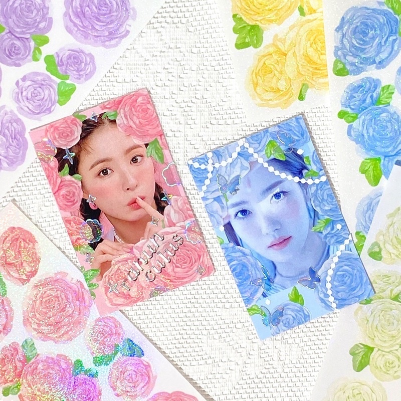 Sticker vườn hoa nhà onel moongu_hình dán trang trí card