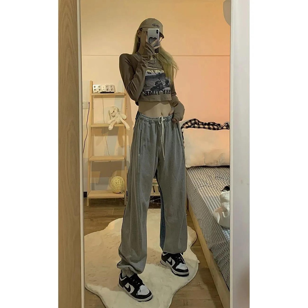 Áo thun COZOK nữ dài tay cổ tròn in hình thời trang Hàn Quốc