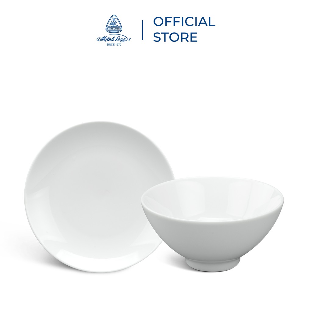 Bộ Chén Dĩa Sứ Minh Long 24 Sản Phẩm - Daisy - Trắng
