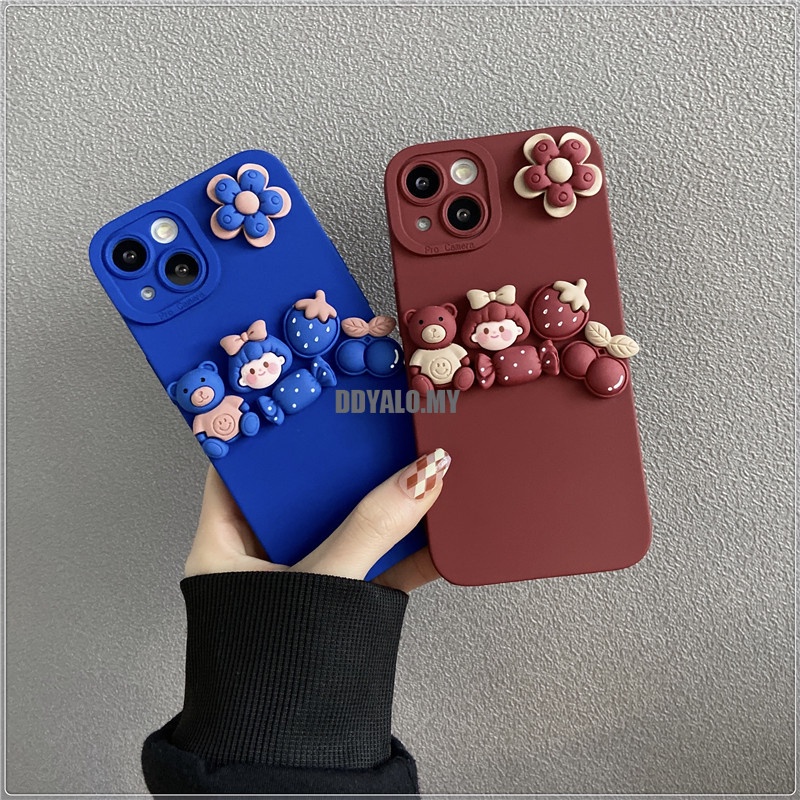 Ốp Điện Thoại Dẻo Họa Tiết Dâu Tây Cho Realme C25 C25s C21y C25Y C21 C20 C17 C15 C12 C11 2021 C3 8 5G 7 7i 5 5s 5i Narzo 20 30a