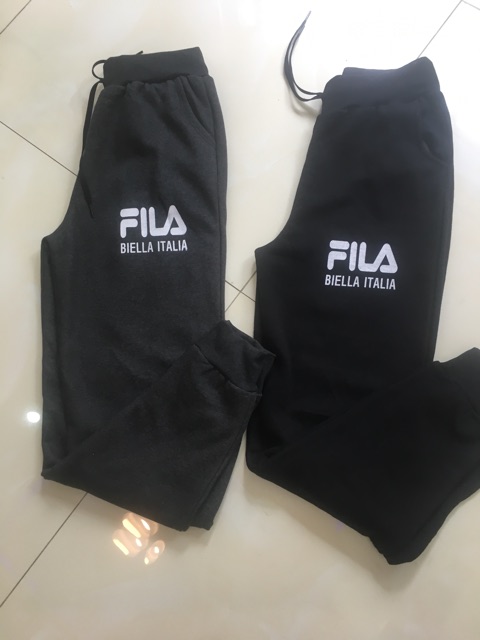 Quần thể thao nam nữ Fila kem hình thât | BigBuy360 - bigbuy360.vn