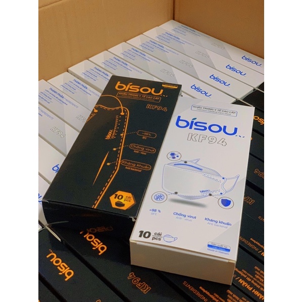 KHẨU TRANG BISOU KF94 LỌC BỤI MỊN - HỘP 10C | BigBuy360 - bigbuy360.vn