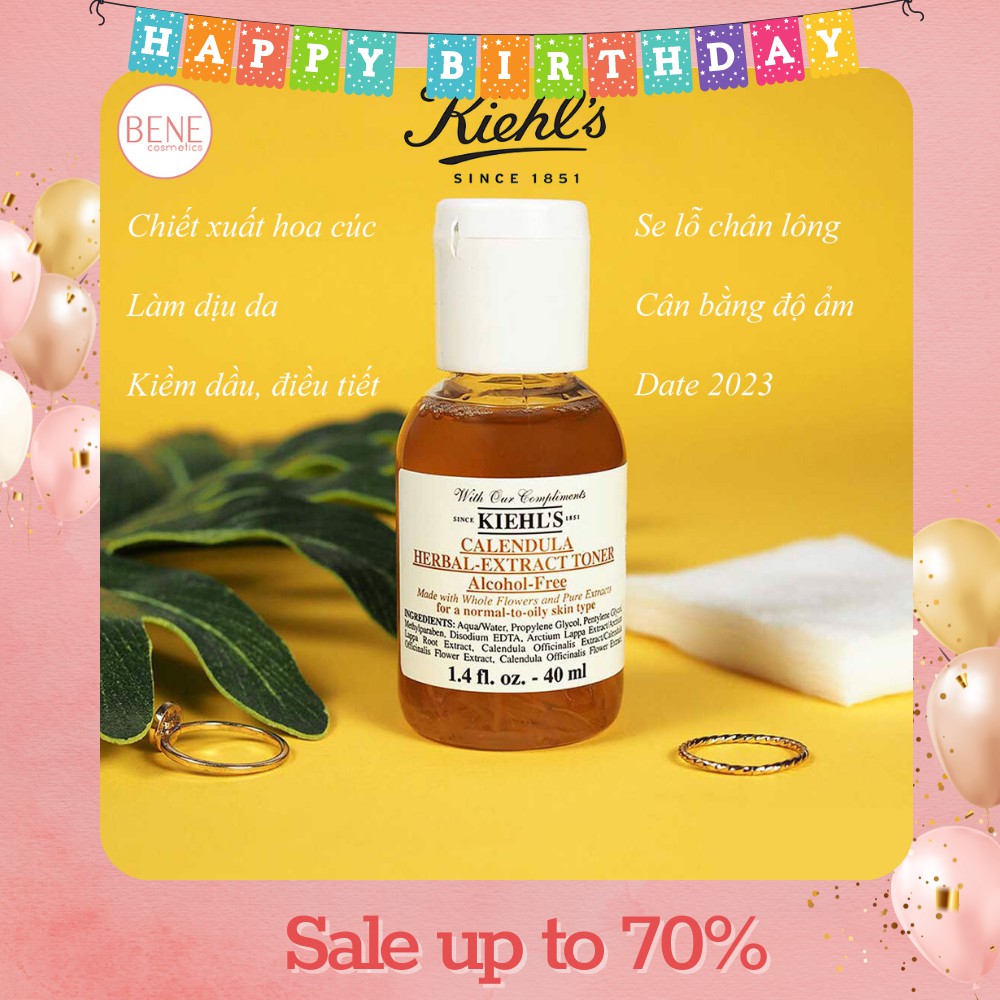 [Bill Mỹ] Kiehl's Toner Hoa Cúc Kiehls Calendula Mini 40 ml