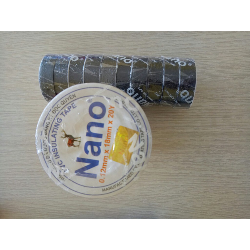 Băng keo điện Nano dày 20yard (Cây 10 cuộn)