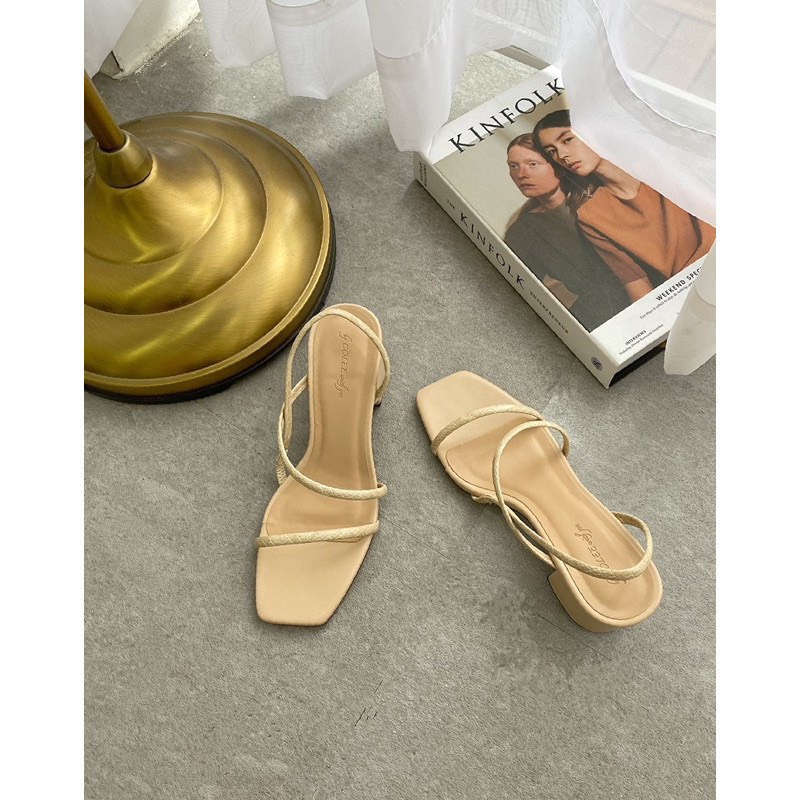 (S135) SANDAL NỮ QUAI MẢNH BO SƯỜN 6 CM (Mã G4 - VNXK)