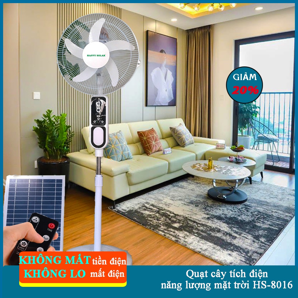 Quạt cây năng lượng mặt trời HS-8016 công suất lớn