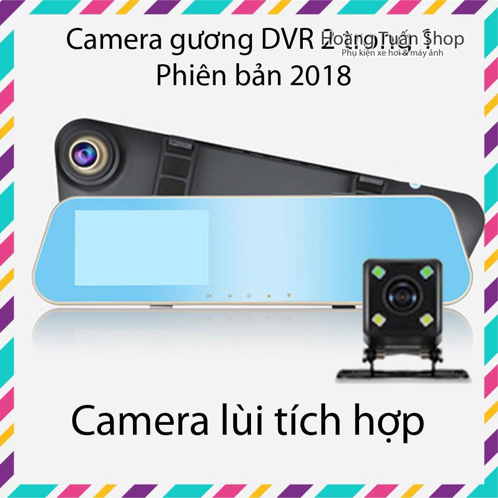 Camera hành trình trên gương tích hợp camera lùi 2 trong 1 đa năng