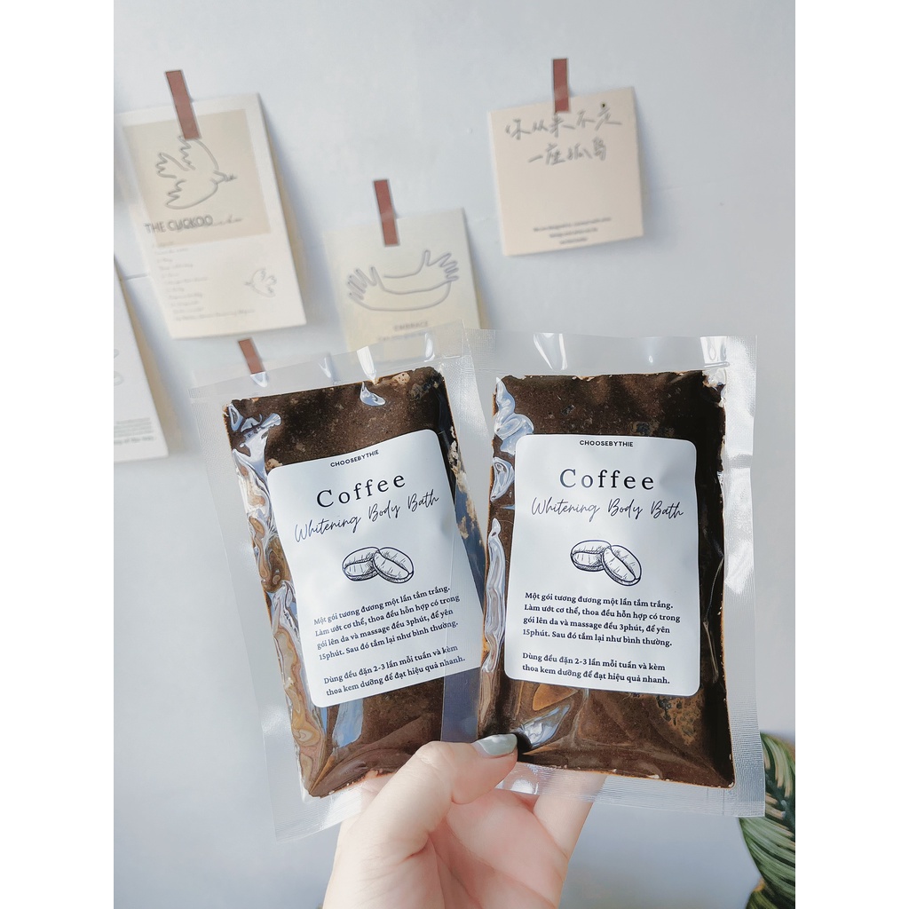Tắm trắng cà phê chiết xuất thiên nhiên, trắng da an toàn 50gr