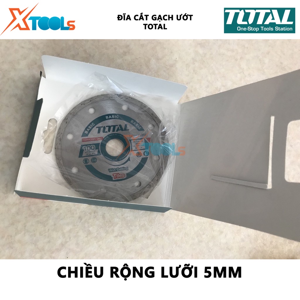 Đĩa cắt gạch ướt Total | đĩa cắt gạch mini, đủ kích thước, chiều rộng lưỡi 5mm cắt gạch ngói [CHÍNH HÃNG] [XTOOLS]