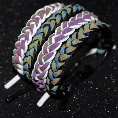 Vòng tay vòng phản quang đan len phản chiếu anh sáng ban đêm LION