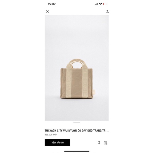 Túi xách tay form vuông Zara 1442