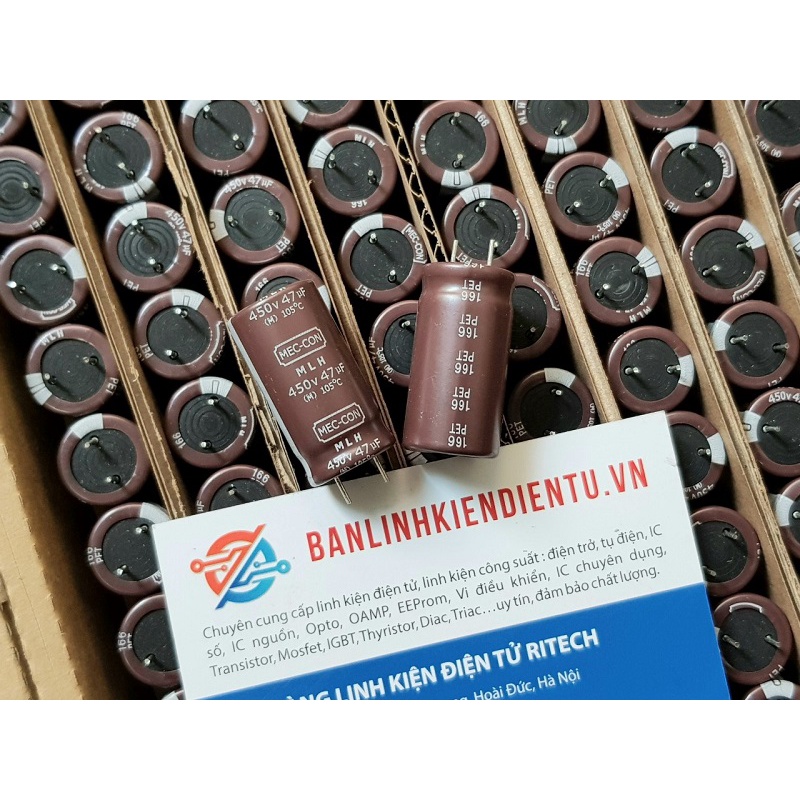 Tụ hóa 47uF 450V MEC-CON 16×31.5mm