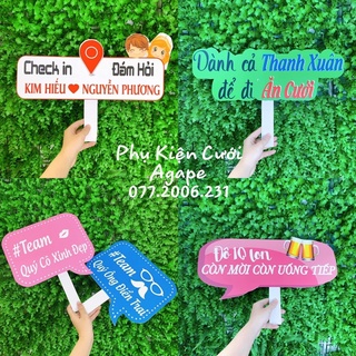 Combo 10 cái hashtag đám cưới ( khách chọn mẫu )