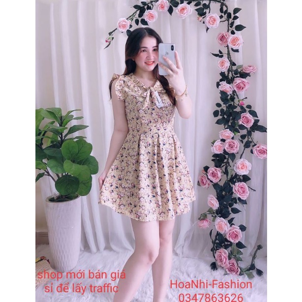 Đầm nữ nơ ngực chất liệu lụa 100D có kèm quần đùi trong|đầm mặc nhà,đầm dạo phố,đầm dự tiêc