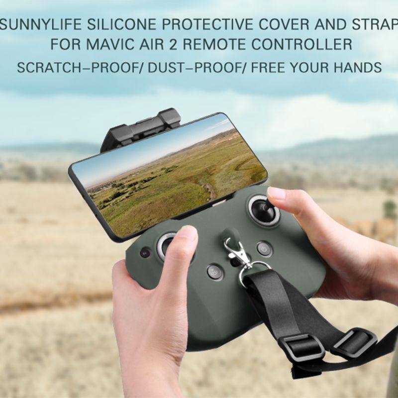 Bộ vỏ silicone bảo vệ kèm dây đeo cho máy bay điều khiển từ xa DJI Mavic Air 2 | BigBuy360 - bigbuy360.vn
