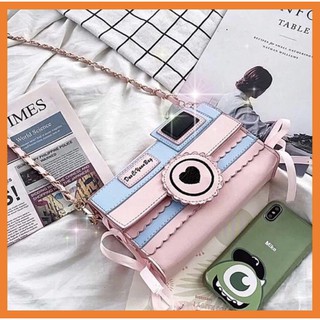 [Sẵn oHàng]♥️Túi Xách Máy Chụp Ảnh Hồng Pastel(ảnh thật)Size 20x13x6cm