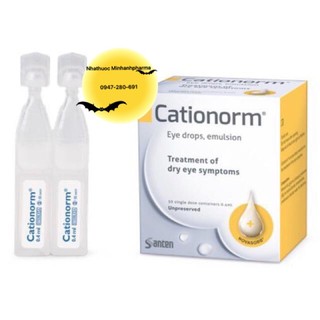 Cationorm nước mắt nhân tạo ( Hộp 30 tép )