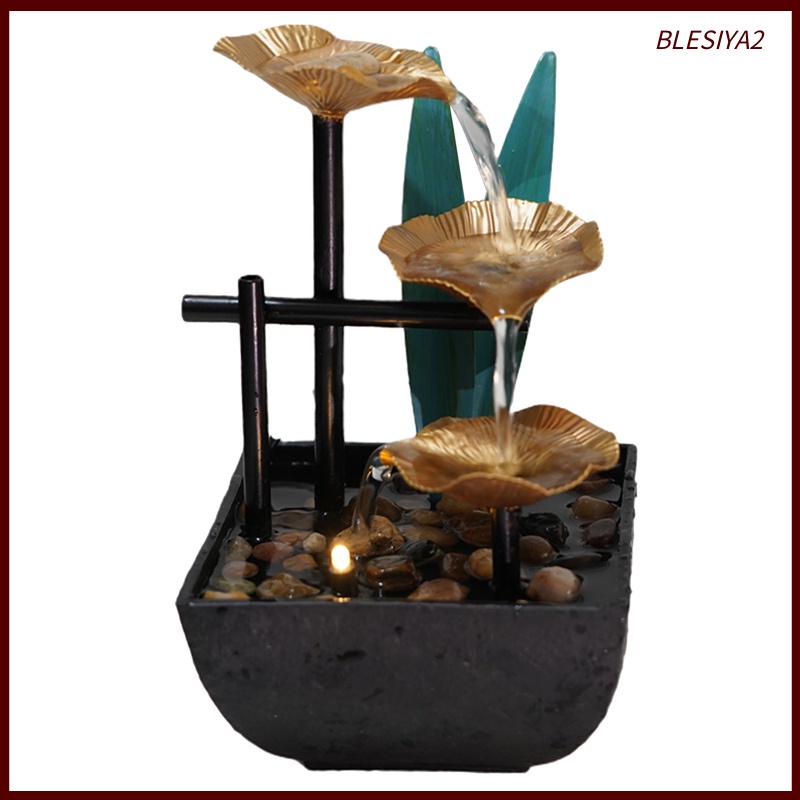 Relaxation Tabletop Water Fountain Indoor Garden Desktop Waterfall Decor