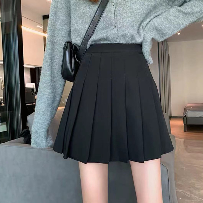 Chân Váy Chữ A Eo Cao Phối Xếp Li Giản Dị Thời Trang Dành Cho Nữ
