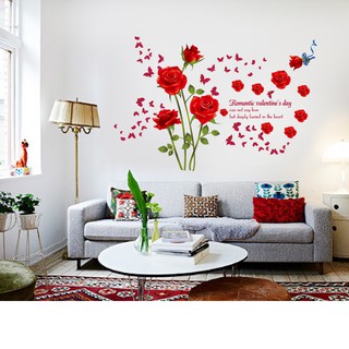 Decal hoa hồng đỏ SK9195A