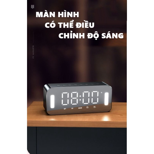 Loa bluetooth đồng hồ không dây mini H8 nghe nhạc pin trâu làm đèn ngủ có báo thức và đo nhiệt độ phòng