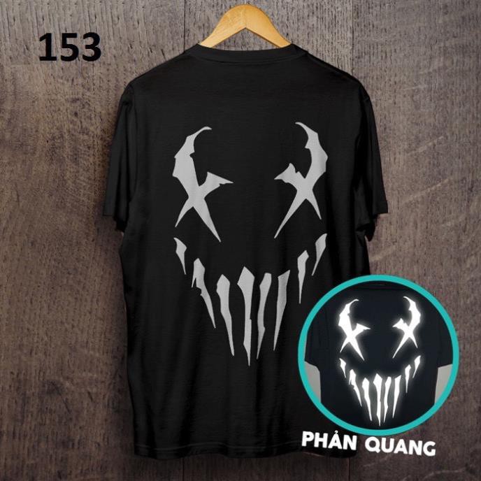 Áo thun phản quang siêu ngầu [FREESHIP] Áo unisex, áo phông nam nữ đen trắng from rộng, vải cotton xịn AOTHUN268