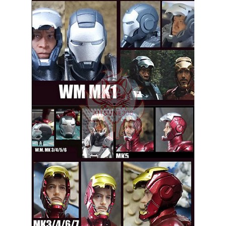 Mở đặt phòng 1/12 shf Iron man open helmet
