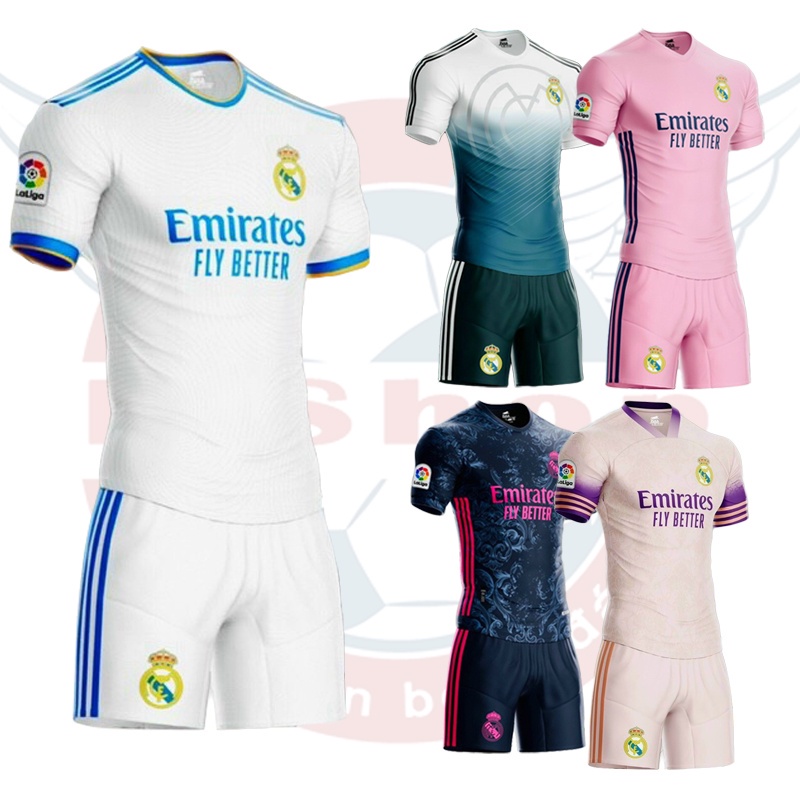 Bộ quần áo bóng đá câu lạc bộ Real Madrid - Áo bóng đá CLB giải Laliga - Bộ đồ bóng đá đẹp