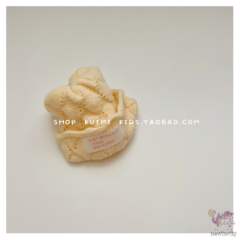 Mũ Beanie Dệt Kim Co Giãn Giữ Ấm Mùa Thu Đông Phong Cách Hàn Quốc Cho Bé Trai Bé Gái