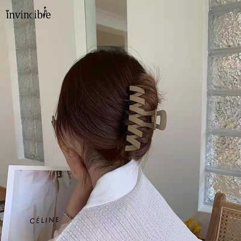 Kẹp Tóc Mỏ Vịt Bằng Nhựa Họa Tiết Lượn Sóng Phong Cách Ins Thanh Lịch Dễ Phối Đồ