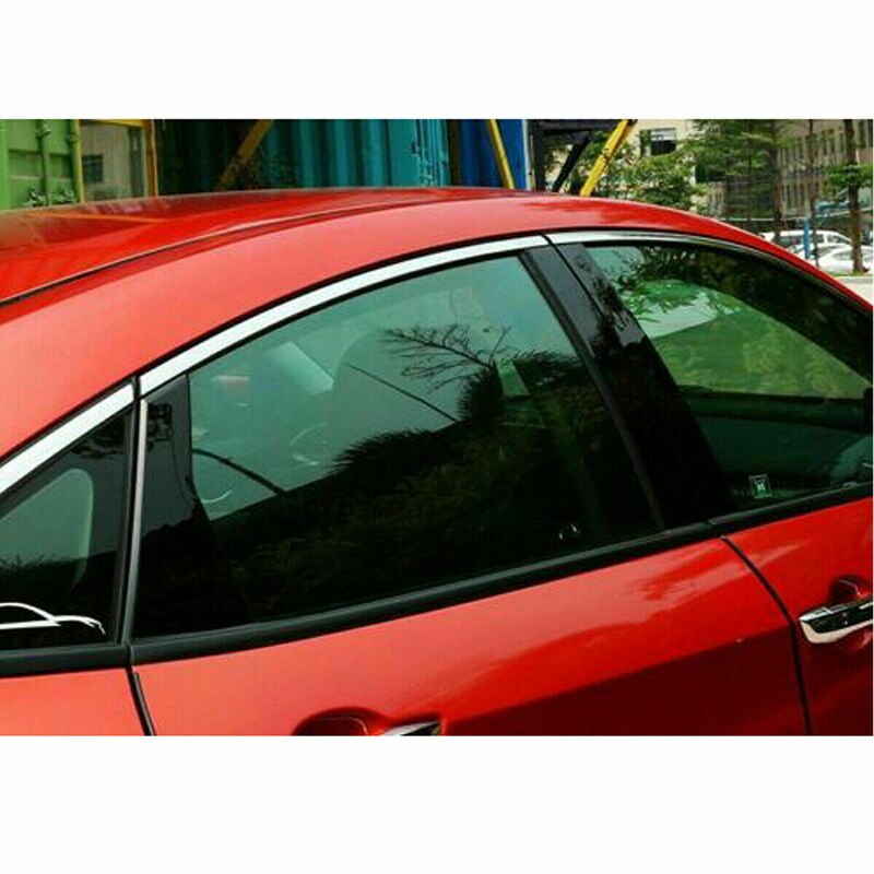 Bộ 6 Miếng Dán Màu Đen Bóng Dùng Trang Trí Cửa Sổ Xe Hơi Honda Civic Sedan 2016-2021