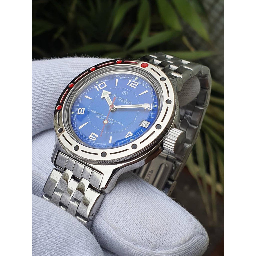 Đồng hồ nam Vostok máy cơ tự động Automatic, size mặt 40, chống nước tốt 20 ATM. Đồng hồ Nga Vostok Amphibia 420007 - 1
