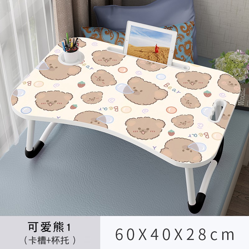 Bàn gấp cho học sinh sinh viên tiện dung có khay ipad và ngăn đựng cốc | BigBuy360 - bigbuy360.vn