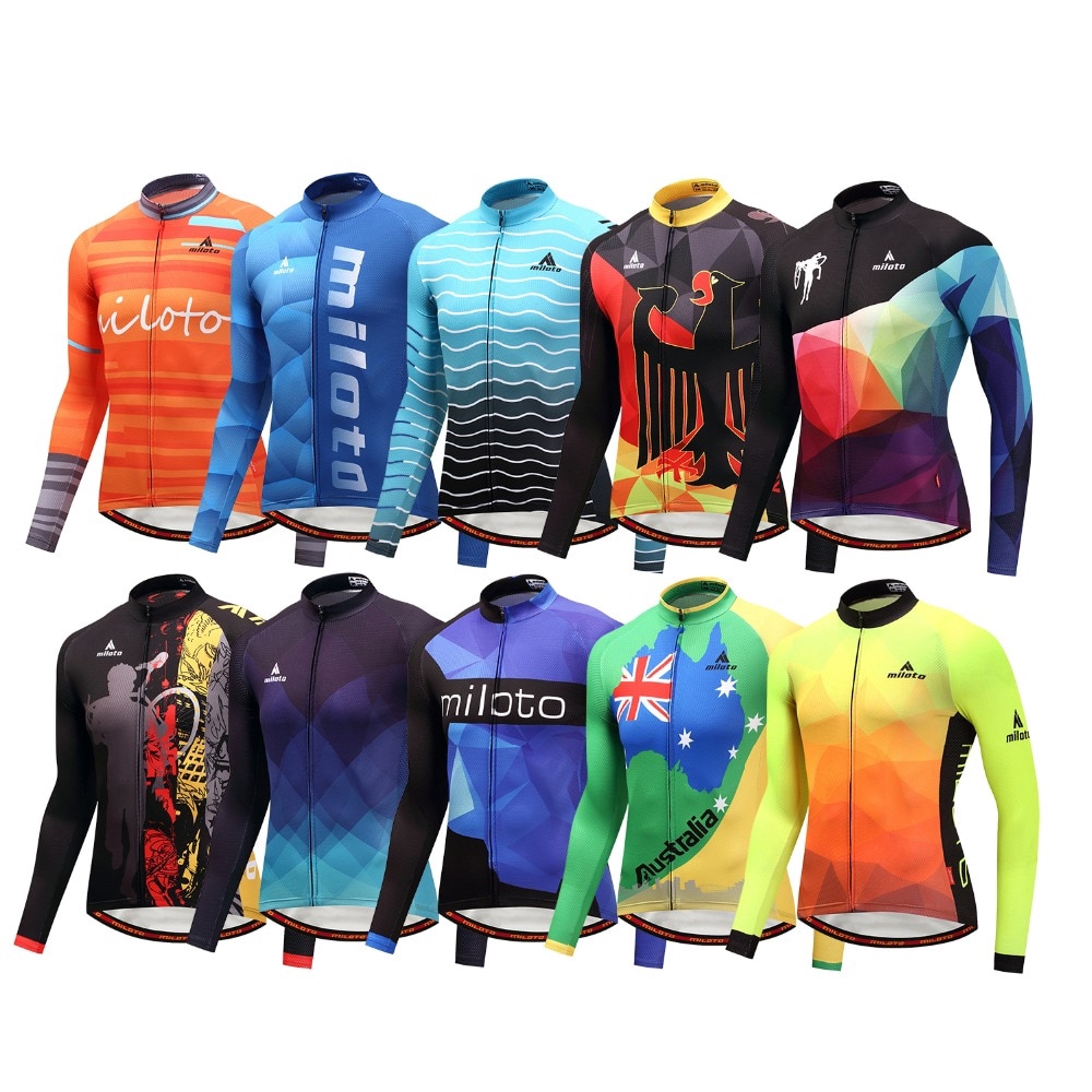 Áo chạy xe đạp jersey tay dài thời trang thoải mái dành cho nam và nữ