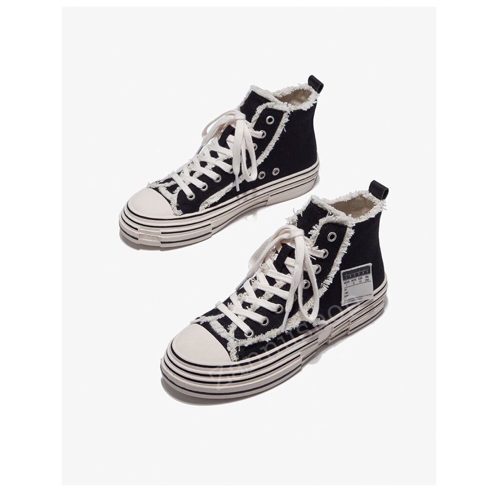 Giày Vải Style Rách Giày Thể Thao Cổ Cao Nam Nữ 2020 (Hot)