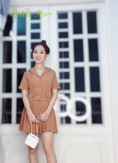 SET ÁO VEST + CHÂN VÁY DẬP LI