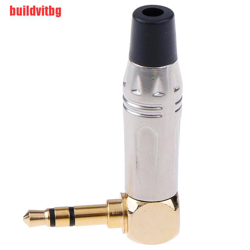 {buildvitbg}3.5mm L-type stereo right angle male plug audio earphone soldering connector GVQ