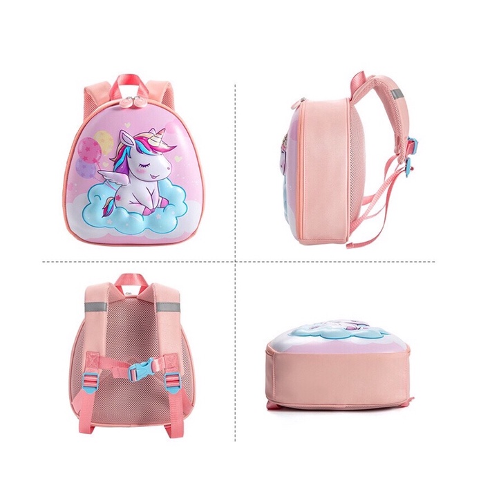 Balo pony, khủng long cao cấp siêu nhẹ cho bé yêu đi học mầm non, mẫu giáo