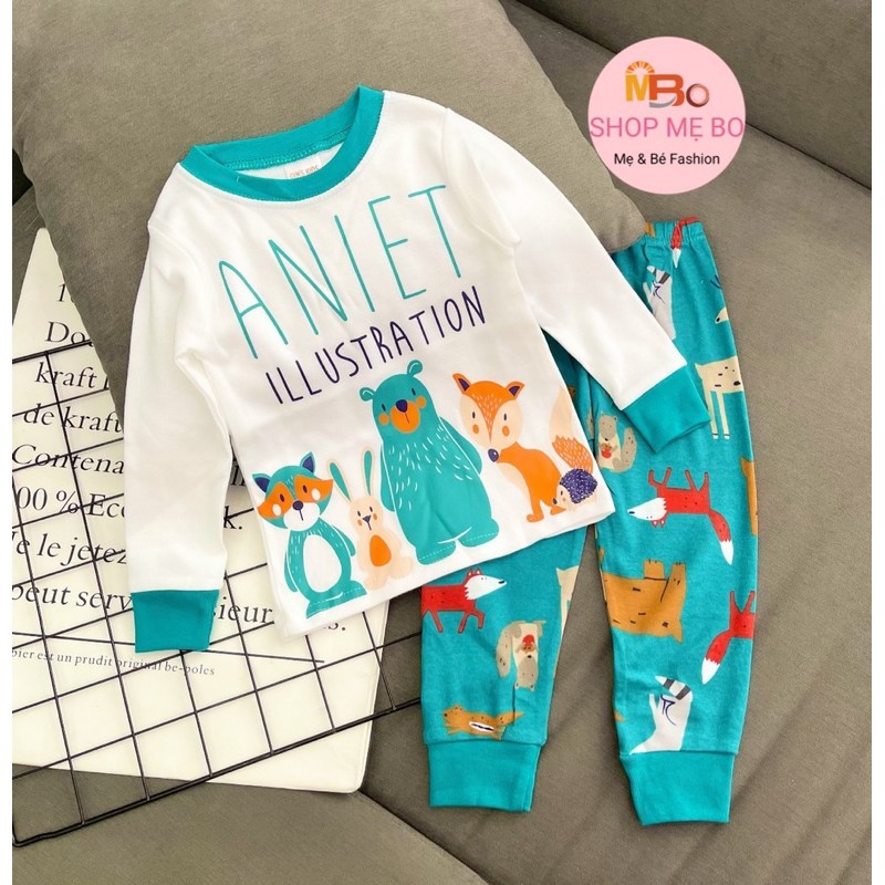 Bộ pijama bé trai bé gái thun cotton xuất dư cực xịn