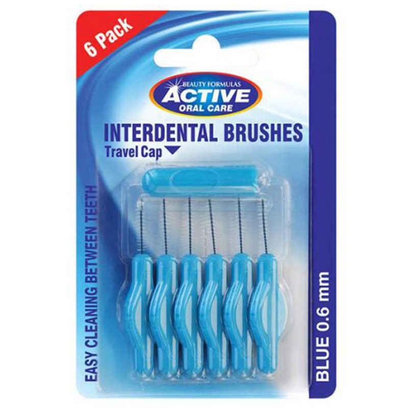 Bàn Chải Kẽ Răng Beauty Formulas Active Oral Care Interdental Brushes 0.45mm - 0.6mm ( Vỉ 6 Cái)