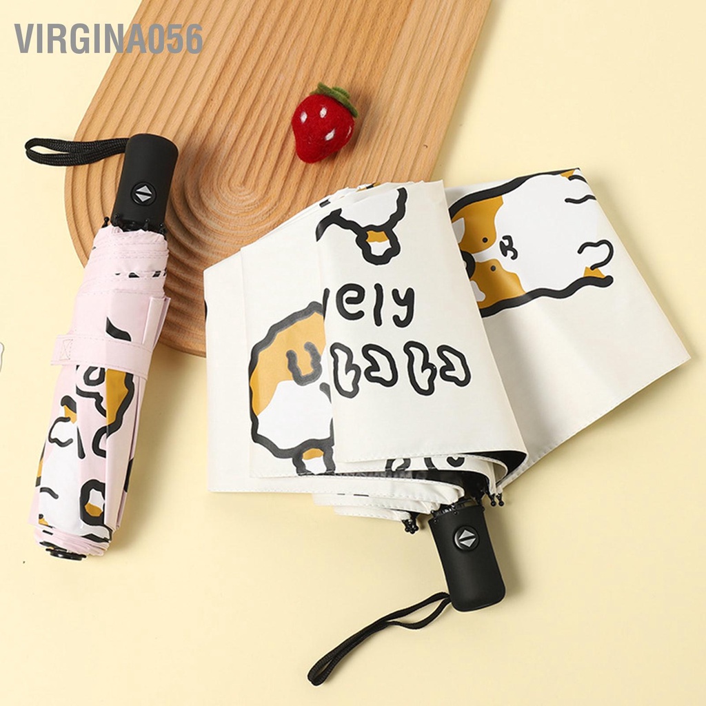 Có thể bán buôn Ô chống tia cực tím Hoàn toàn tự động có thể gập lại Vinyl Di Gấu dễ thương Dù cho ngoài trời Virgina056 Hàng giao ngay