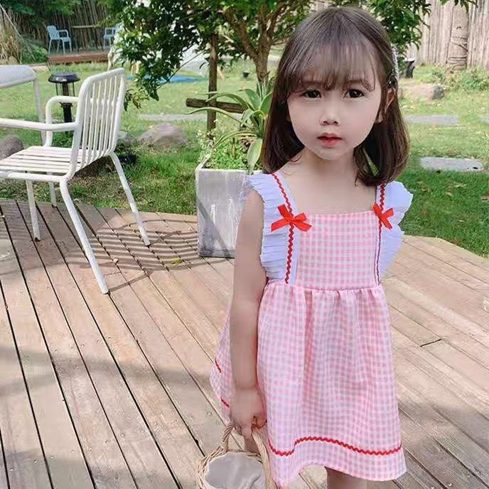 VAY44 - Váy bé gái, váy kẻ caro nhỏ cho bé gái từ 8-18kg, Richkid123