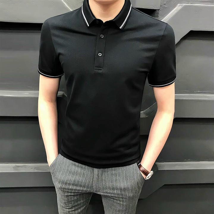 Áo thun polo nam có cổ tay ngắn vải Thun cotton xịn mềm mịn co giãn thoáng mát_ skymen fashion