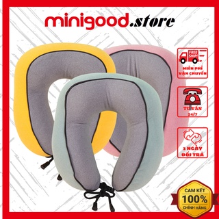 Gối chữ u, gối cổ cao su non MINIGOOD màu tương phản