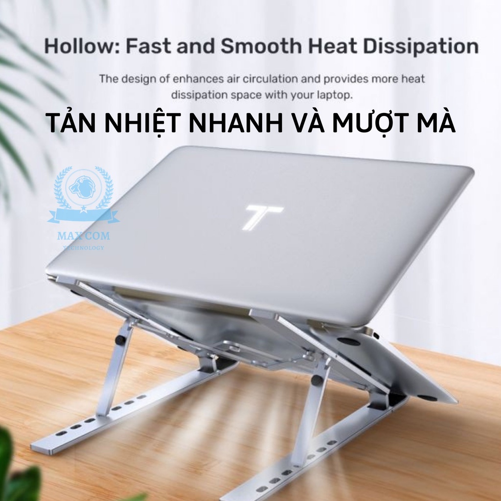 Giá Đỡ Laptop Bằng Nhôm Gấp Gọn TẢN NHIỆT, Giá Đỡ Macbook, Laptop, Máy Tính Bảng, iPad, Điện Thoại